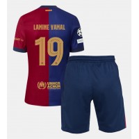 Koszulka piłkarska Barcelona Lamine Yamal #19 Strój Domowy dla dzieci 2024-25 tanio Krótki Rękaw (+ Krótkie spodenki)